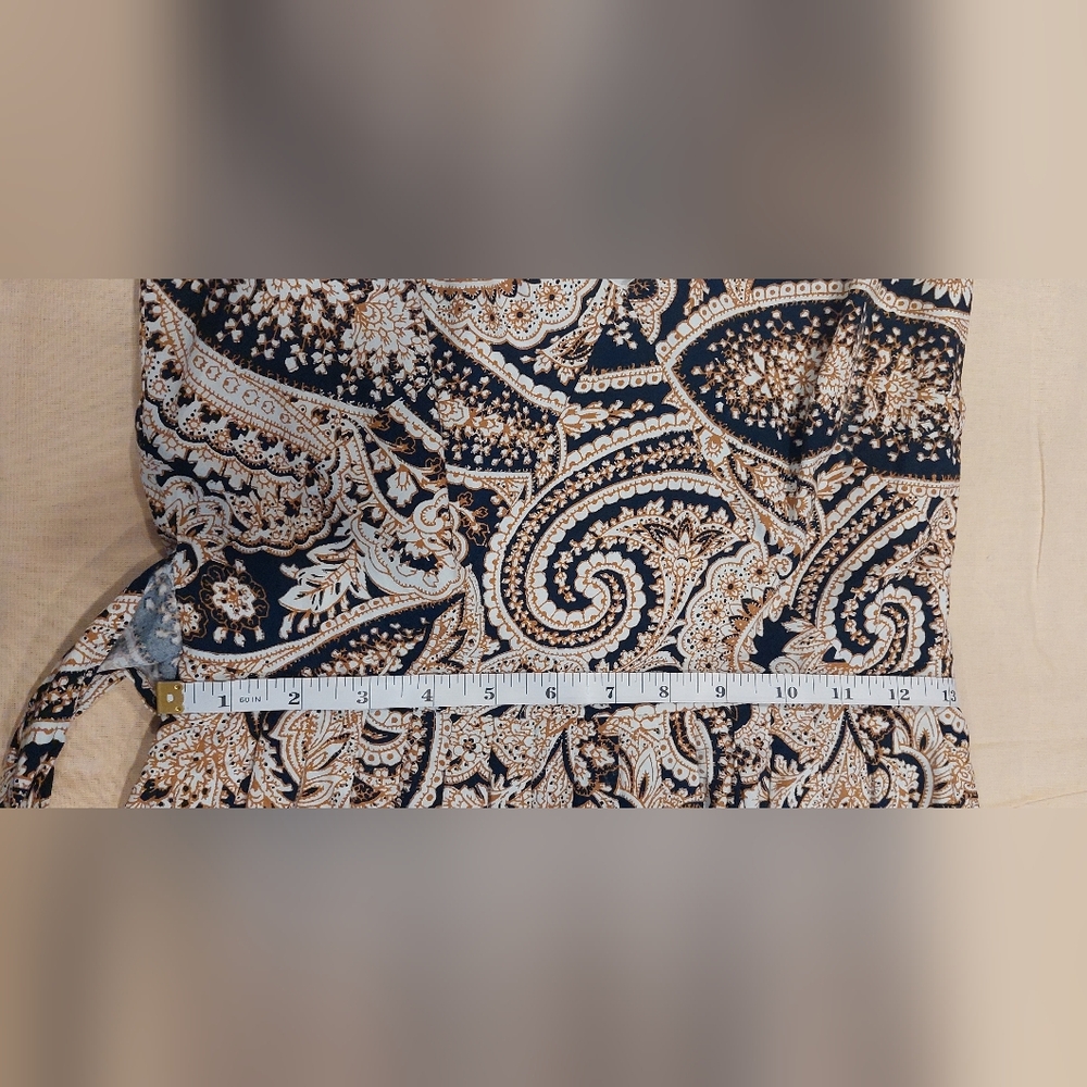 J. Crew Factory Black and Tan Paisley Maxi Dress - Picture 13 of 14